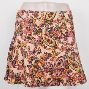 MStylelab Paisley-Style Mini-Skirt (L)